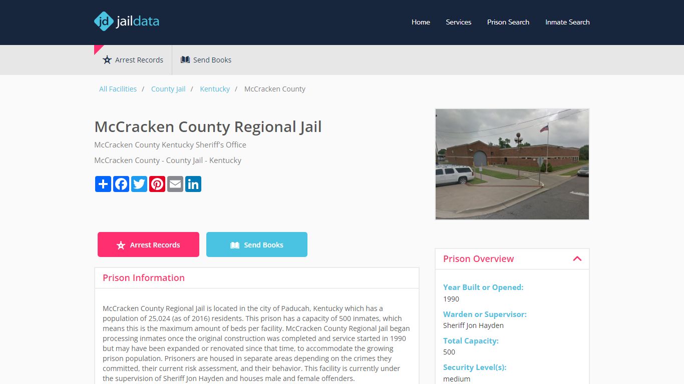McCracken County Regional Jail Inmate Search and Prisoner Info ...